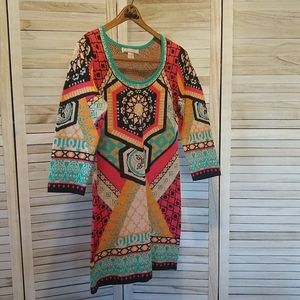 Colorful tunic sweater Flying Tomato L